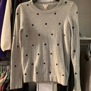 dotted grey sweater